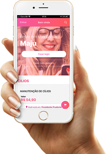 Imagem da tela inicial do aplicativo Maju App